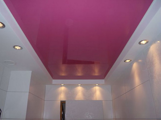 ванная натяжной потолок фото