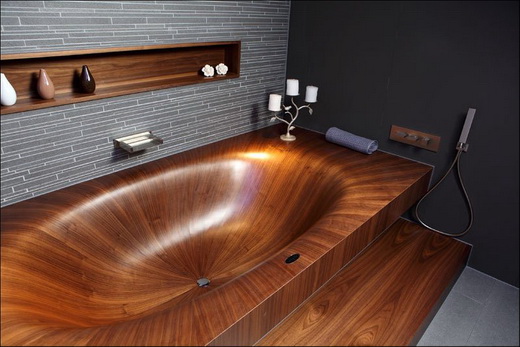 Деревянная ванна. Внешний вид